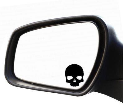 2x Sticker Mirror Skull Number Plate Licence Plate Punisher Skull