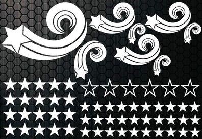 93 Star Star Car Sticker Set Sticker Tuning Fee Stylin Wall tattoo tribal xex