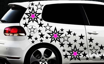 93 Star Star Car Sticker Set Sticker Tuning Shirt Stylin Wall tattoo tribal m