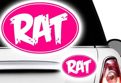 1x Rat Étiquette Old School Hardcore Autocollant Shocker STP OEM Black Pearl x