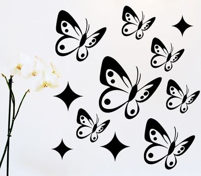 11 Papillons étiquette Autocollant De Mur Mur Art Autocollant mural Salon déco