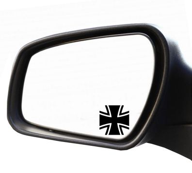 2x Adesivo Specchietto Croce Di Ferro Targa Riconoscimento Bundeswehr iron