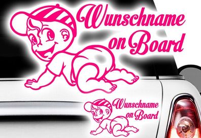 1x Pegatina NOMBRE Deseado ON BOARD Hangover coche bebé Tipo andando con FUN3