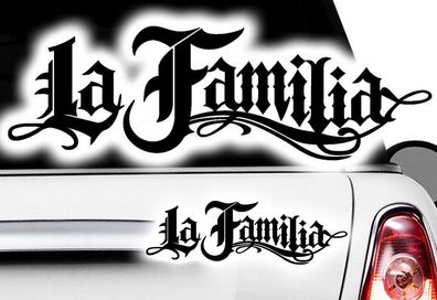 2x LA Familia Black Pearl Ninja KTM AUTO Motorrad Aufkleber Decal Tunin hardcore