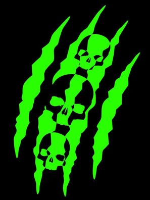 2x Monster Kralle Sticker Aufkleber Sponsor Motorrad Auto JDM OEM Devil Tuning l