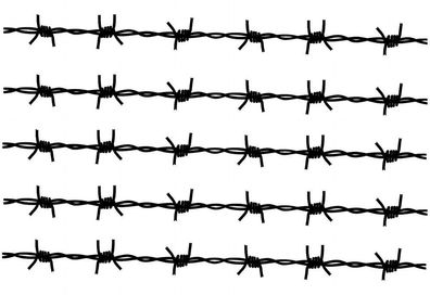 5 Stück Stacheldraht Barbed Wire Aufkleber Karomuster Karo Sticker Taxi Dekor xu