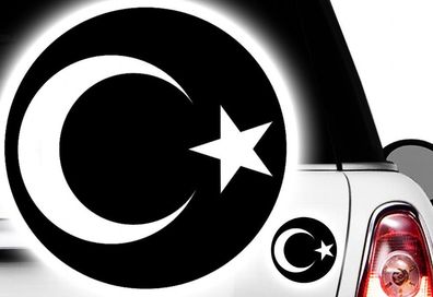 1x Aufkleber Türkei ISLAM Turkey türkiye Flag Aufkleber Sticker Halbmond Stern h