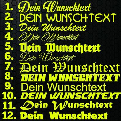 1x Wunschtext 20cm Breit Aufkleber Auto Domain Cartattq Beschriftung Schriftzug