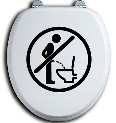 Im Sitzen pinkeln WC Deckel Toilettendeckel Bad Klo Aufkleber Sticker urinieren