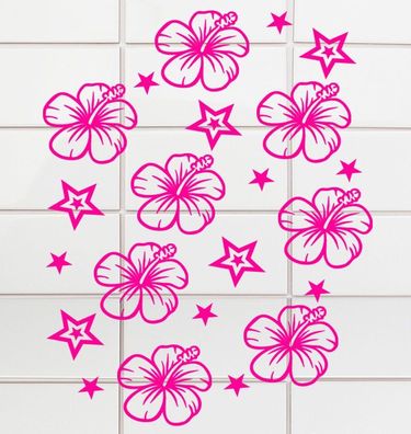 40 Badezimmer Fliesenaufkleber Fenster WC Bad Toilettendeckel Aufkleber Hibisk20