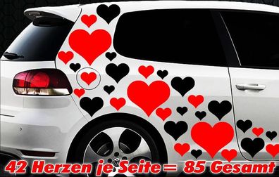 85 Herz Sterne Star Auto Aufkleber Love Sticker Tuning Stylin WandtattooTribel