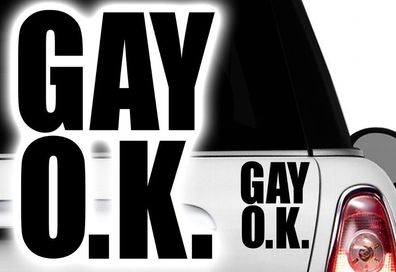 1x GAY O.K. Homosexuell / Schwul Aufkleber T-Shirt Männershirt Mann Herrenshirt