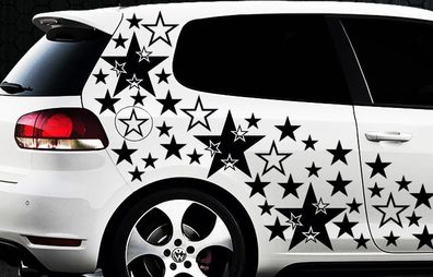 160-teiliges Sterne XXL Set Star Auto Aufkleber Sticker Tuning Stylin Wandtattoo