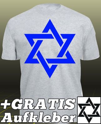 T-Shirt Davidstern Sterne Israel Izrael Jerusalem Judentum Jude Jews ???? ivri