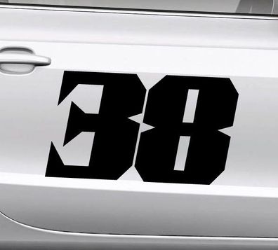 3x Startnummer Wunschnummer Auto Motorrad Motocross Aufkleber ATV M5 Enduro Boot