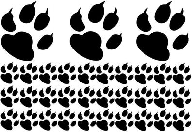 12 Pcs in 5x4cm Paws Paw Sticker Wall Tattoo Cat Dog Cat paws
