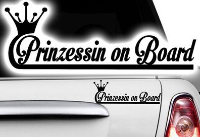 1x Adesivo Princess NOME A SCELTA ON BOARD Principessa Hangover Baby Bambino