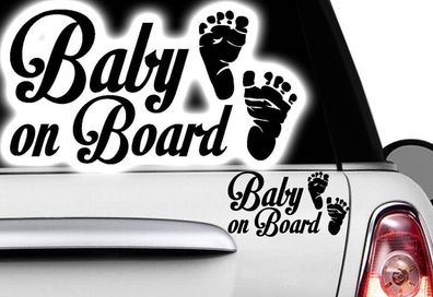 1x Sticker BABY ON BOARD Sticker Hangover BABY Car Kind drives ON mit FUN kind