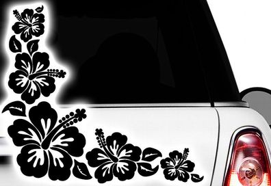 2-teiliges Auto Aufkleber Hibiskus Blumen Schmetterlinge HAWAII Wandtattoo xxx