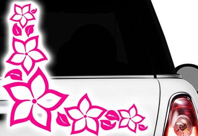 1-teiliges Auto Aufkleber Hibiskus Blumen Schmetterlinge HAWAII Wandtattoo qyx