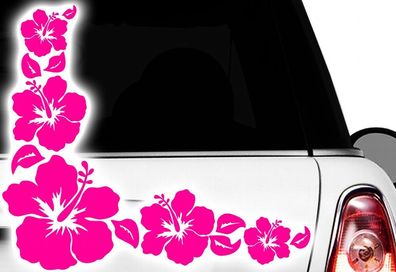 1-teiliges Auto Aufkleber Hibiskus Blumen Schmetterlinge HAWAII Wandtattoo xccx