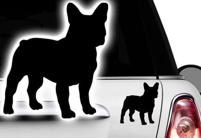 2xAuto 11x10cm Sticker French Bulldog French Bulldog Bulli Bully Dog