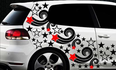 93 Star Star Car Sticker Set Sticker Tuning Fee Stylin Wall tattoo tribal x