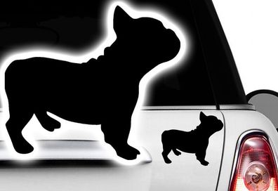 2xAuto 12x10cm Sticker French Bulldog French Bulldog Bulli Bully Dog