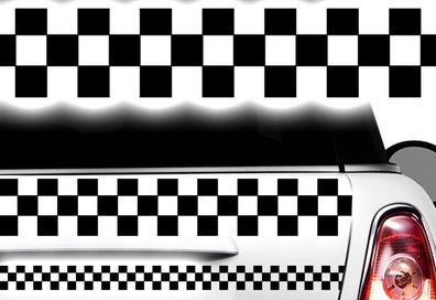 Sticker Checked pattern Race Turbo Flag Side Taxi Dekor xxx