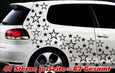 88 Étoiles Étoile Autocollants Pour Voiture Kit Sticker Pour Tuning Shirt