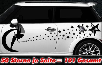 101 Star Star Car Sticker Set Sticker Tuning Fee Stylin Wall tattoo tribal