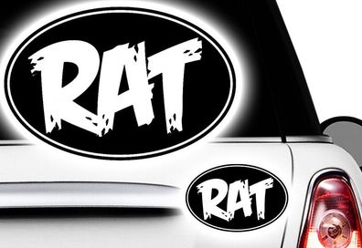 1x Rat Étiquette Rat Old School Hardcore Autocollant Shocker STP OEM Black Pearl