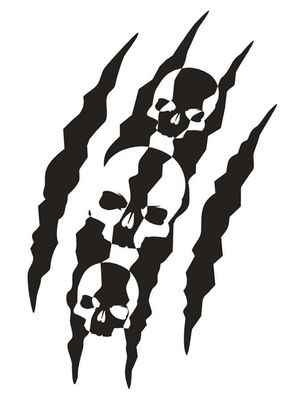 2x Monster Kralle Sticker Aufkleber Sponsor Motorrad Auto JDM OEM Devil Tuning ä
