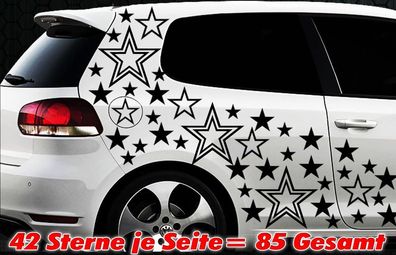 85 Étoiles Étoile Autocollants Pour Voiture Kit Sticker Pour Tuning Shirt