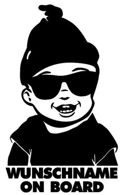 1x Pegatina nombre Deseado ON BOARD Hangover coche bebé tipo Andando con funxl