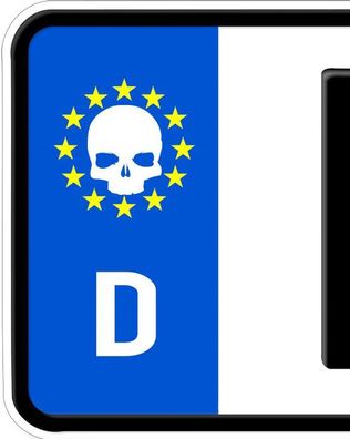 2x étiquette Tête de Mort Crâne numéro marque de plaque plaque Punisher Crâne