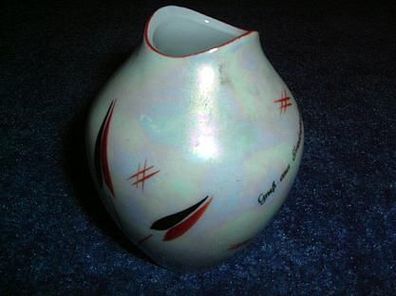 kleine Vase mit Aufschrift-Gruß aus Friedrichroda