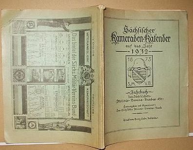 Sächsischer Kameraden-Kalender aus dem Jahr 1932