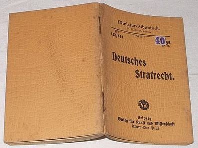 Deutsches Strafrecht, 413/414