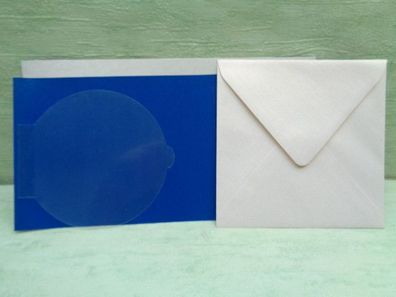 Duo zweifarbig Grußkarten & Transparentaufleger & Kuvert quadratisch Schneeballkarten