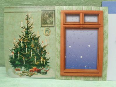 Rahmen- Fenster- Passpartout Grußkarten & Einleger & Kuvert Frohe Weihnachten