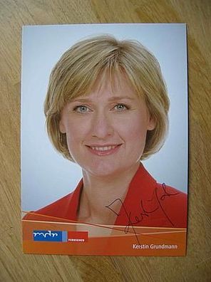 MDR Fernsehmoderatorin Kerstin Grundmann - handsigniertes Autogramm!!!