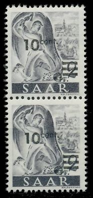 Saarland 1947 Nr 226ZII postfrisch SENKR PAAR X81AFDE