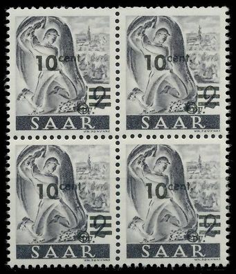 Saarland 1947 Nr 226ZII postfrisch Viererblock X81AFF6