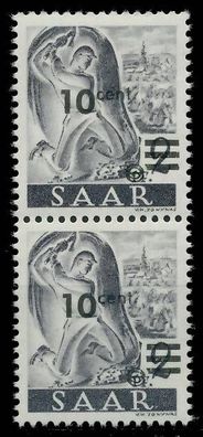 Saarland 1947 Nr 226ZII postfrisch SENKR PAAR X81B012