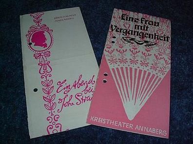 2 Programmhefte aus dem Kreistheater Annaberg von 1969