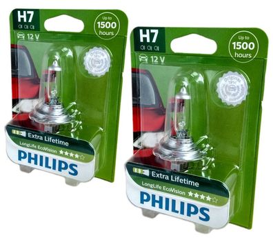 H7 Philips LongLife EcoVision 2st. Code 36200830 lange Lebensdauer 12972LLECOB1