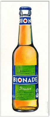 Klausewitz: Original Acryl auf Acrylmalpapier: Bionade Bottle Art/ 21x50 cm