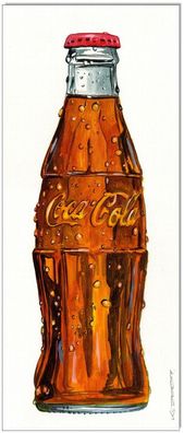 Klausewitz: Original Acryl auf Acrylmalpapier: Coca Cola Art I / 21x50 cm