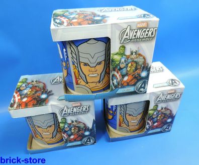 Stor Marvel Avengers Assemble / Tasse / Porzellantasse im Geschenk Set / 3 Stück